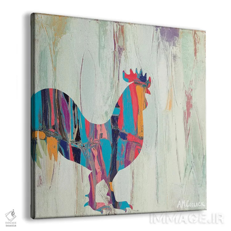 تابلو خروس ریزومی درخشان اثر آن مری کولیک - نمای پرسپکتیو محصول