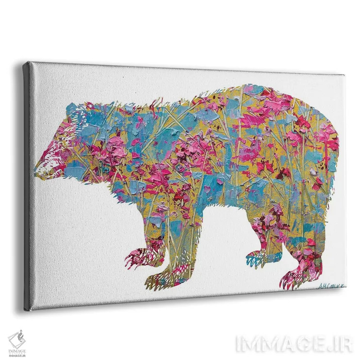 تابلو خرس رنگارنگ اثر آن مری کولیک - نمای پرسپکتیو محصول