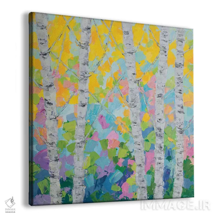 تابلو درخت توس رقصان II اثر آن مری کولیک - نمای پرسپکتیو محصول