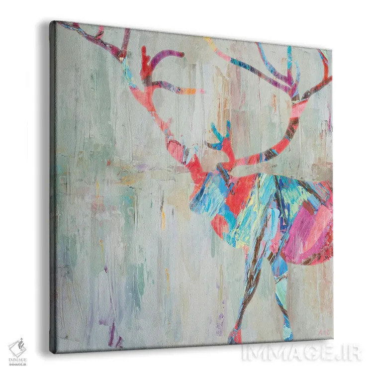 تابلو گوزن ریزوم اثر آن مری کولیک - نمای پرسپکتیو محصول