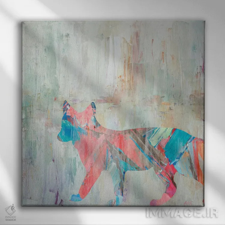 تابلو روباه ریزوم اثر آن مری کولیک - نمای روبهرو روی دیوار