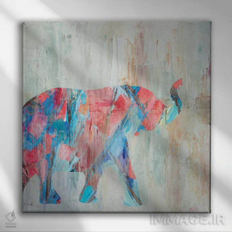 تابلو فیل ریزوم اثر آن مری کولیک - نمای روبهرو روی دیوار