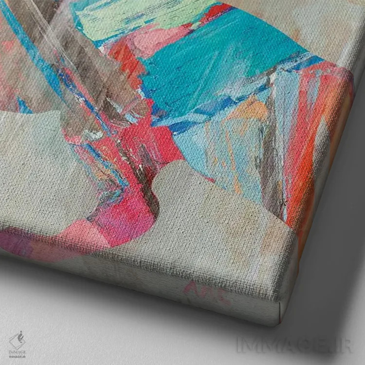 تابلو روباه ریزوم اثر آن مری کولیک - نمای نزدیک بافت بوم