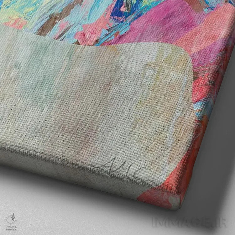 تابلو اسب ریزوم اثر آن مری کولیک - نمای نزدیک بافت بوم