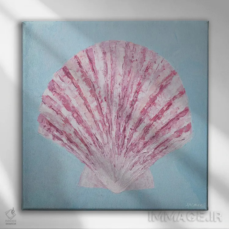 تابلو صدف و گوشماهی II اثر آن مری کولیک - نمای روبهرو روی دیوار