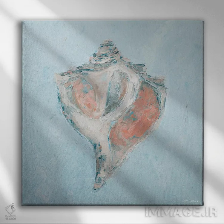 تابلو صدف و گوشماهی I اثر آن مری کولیک - نمای روبهرو روی دیوار