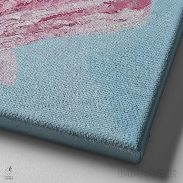 تابلو صدف و گوشماهی II اثر آن مری کولیک - نمای نزدیک بافت بوم