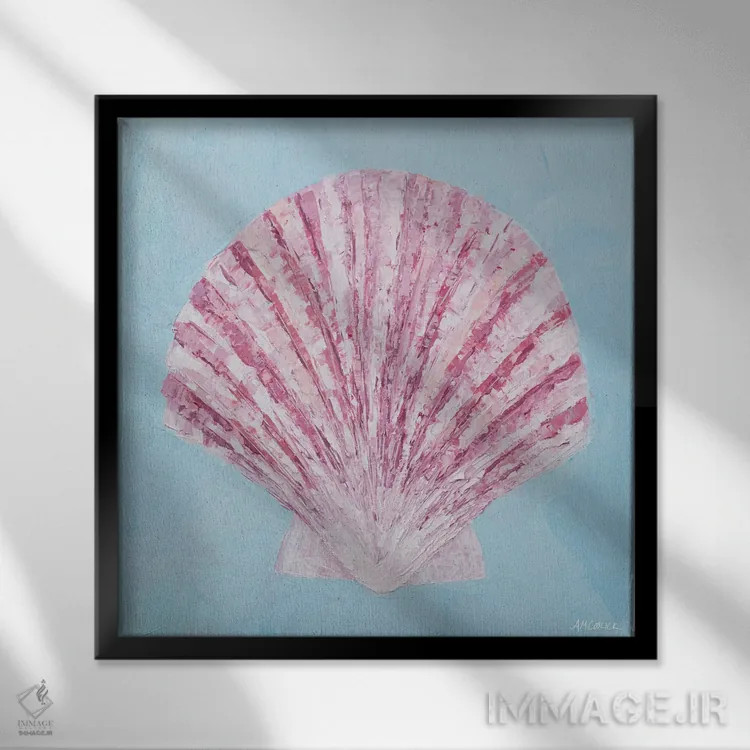 تابلو صدف و گوشماهی II اثر آن مری کولیک - نمای قابدار مشکی