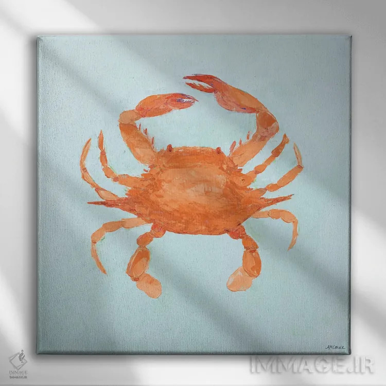 تابلو دوستان چنگ نارنجی II اثر آن مری کولیک - نمای روبهرو روی دیوار