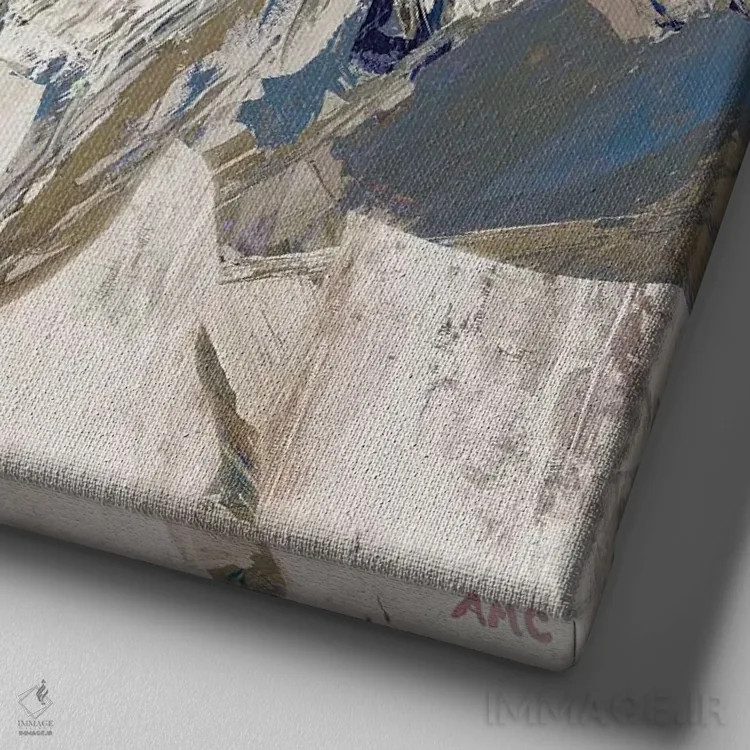 تابلو گوزن ریزوم خنثی اثر آن مری کولیک - نمای نزدیک بافت بوم