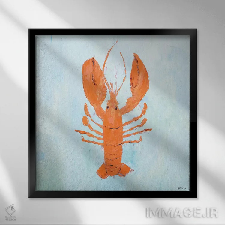 تابلو دوستان چنگ نارنجی I اثر آن مری کولیک - نمای قابدار مشکی