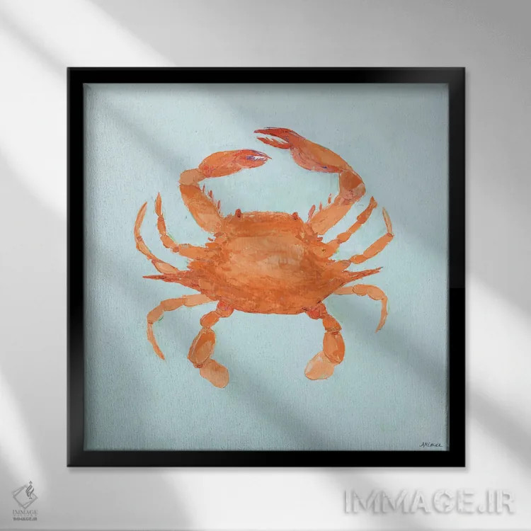 تابلو دوستان چنگ نارنجی II اثر آن مری کولیک - نمای قابدار مشکی