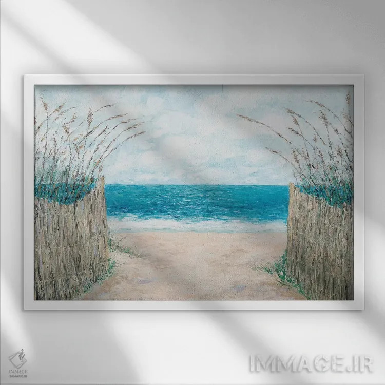 تابلو پیادهرو پل شنی اثر آن مری کولیک - نمای قابدار سفید