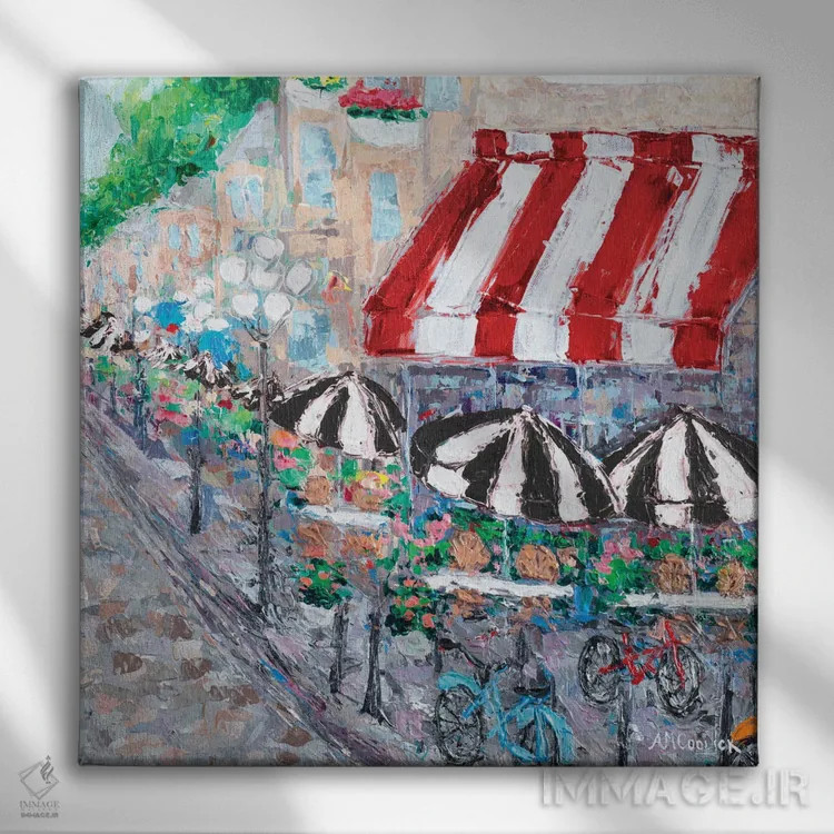 تابلو پاریس در ذهن من II اثر آن مری کولیک - نمای روبهرو روی دیوار