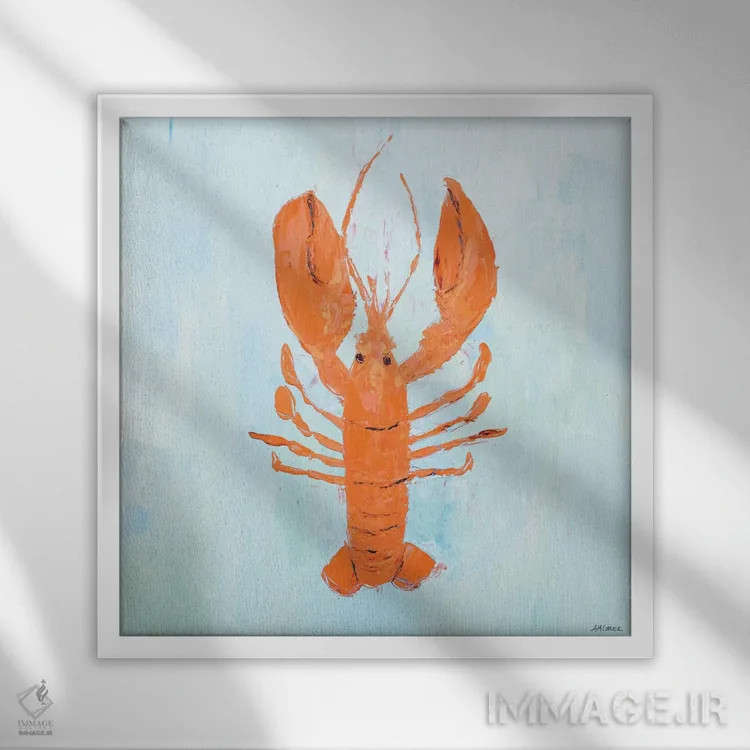 تابلو دوستان چنگ نارنجی I اثر آن مری کولیک - نمای قابدار سفید