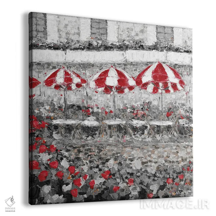 تابلو پاشش قرمز در پاریس II اثر آن مری کولیک - نمای پرسپکتیو محصول