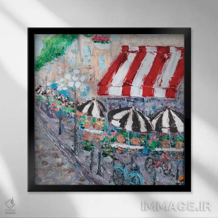 تابلو پاریس در ذهن من II اثر آن مری کولیک - نمای قابدار مشکی