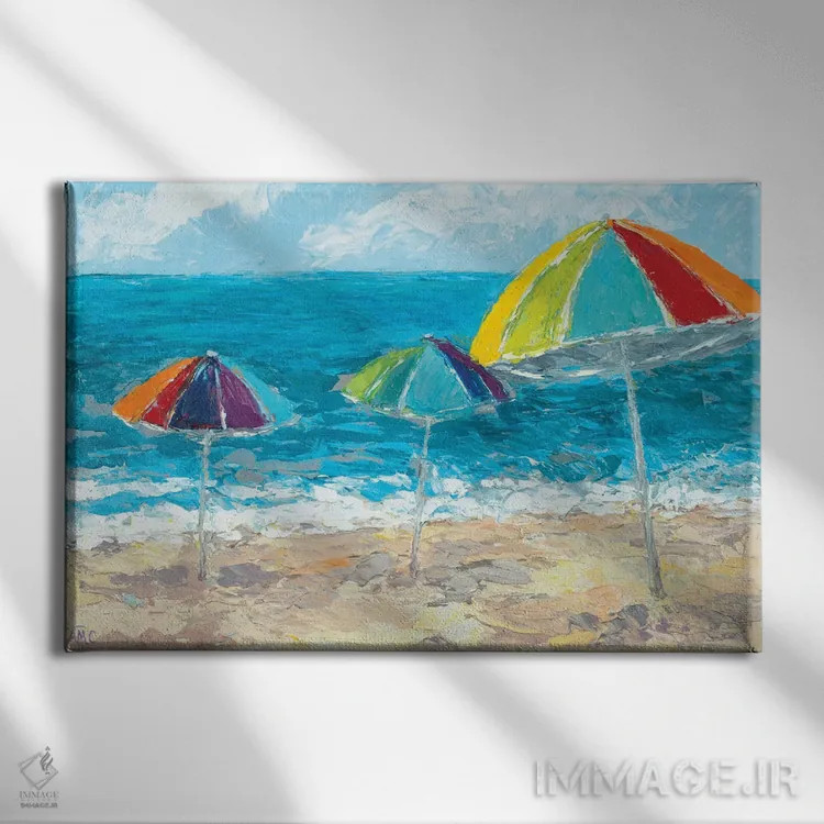 تابلو در کنار ساحل II اثر آن مری کولیک - نمای روبهرو روی دیوار