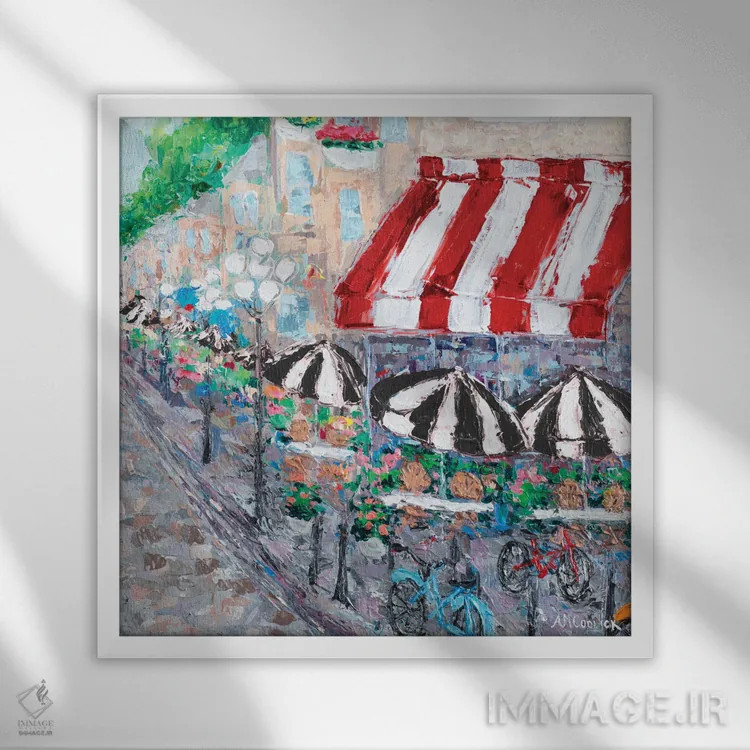 تابلو پاریس در ذهن من II اثر آن مری کولیک - نمای قابدار سفید