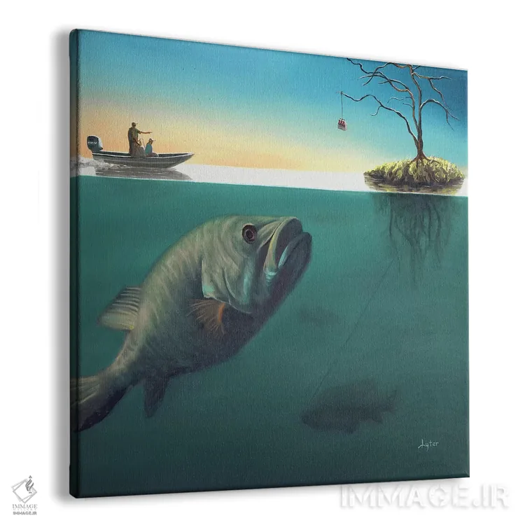 تابلو داستانهای ماهی اثر کریستوفر لیتر - نمای پرسپکتیو محصول