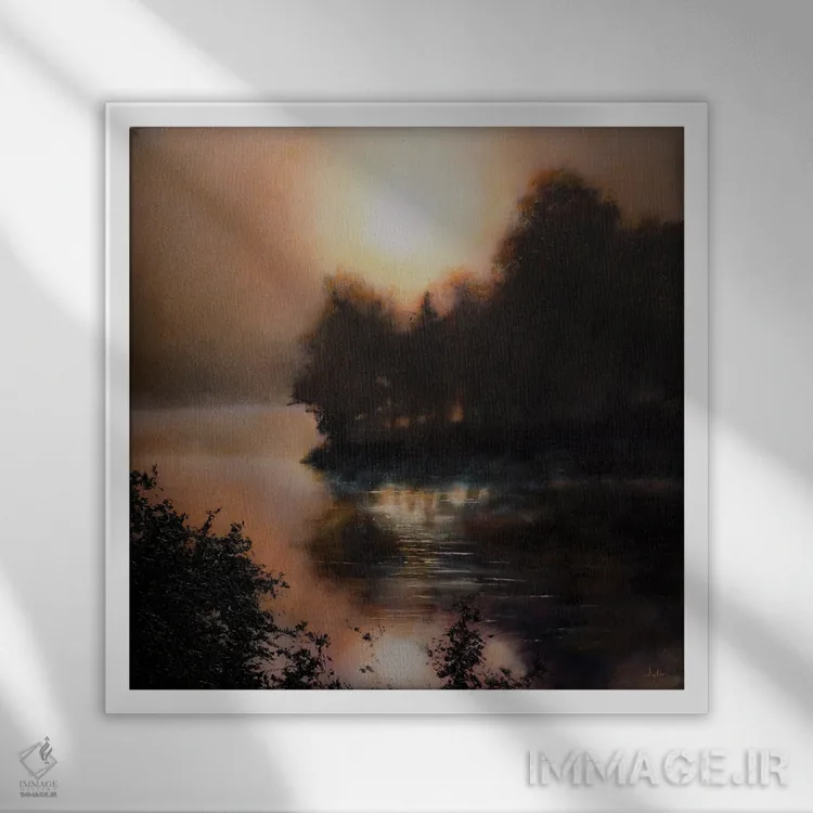 تابلو سپیدهدم اثر کریستوفر لیتر - نمای قابدار سفید