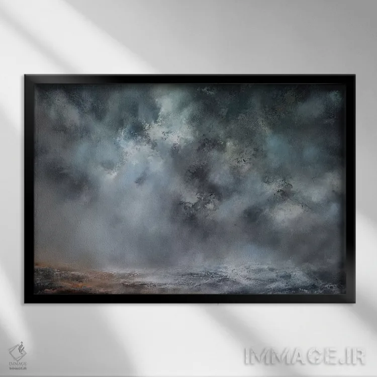 تابلو بر ساحلهای تنها اثر کریستوفر لیتر - نمای قابدار مشکی