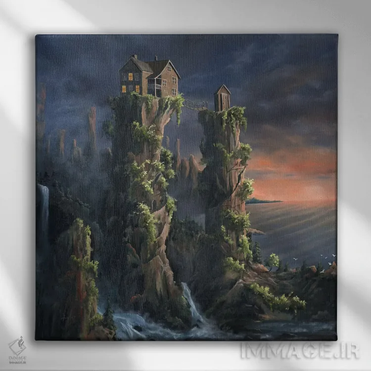 تابلو اتاقی با منظره اثر کریستوفر لیتر - نمای روبهرو روی دیوار