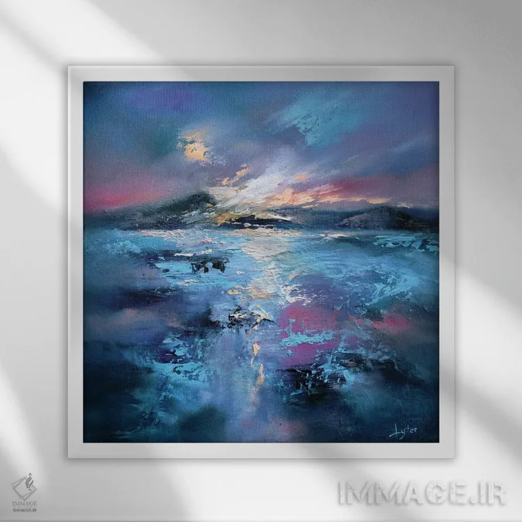 تابلو فرارسیدن شب اثر کریستوفر لیتر - نمای قابدار سفید