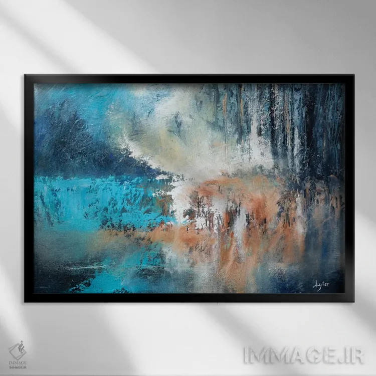 تابلو بر ساحلی دوردست اثر کریستوفر لیتر - نمای قابدار مشکی