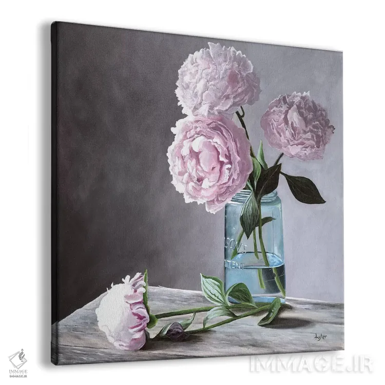 تابلو گلهای صدتومانی لیزا اثر کریستوفر لیتر - نمای پرسپکتیو محصول