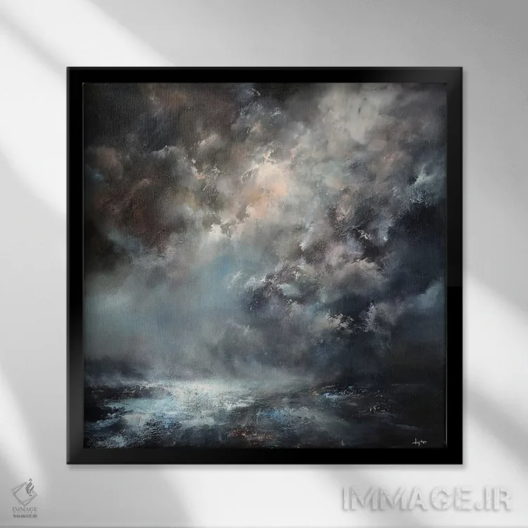 تابلو خورشید لبخند خواهد زد اثر کریستوفر لیتر - نمای قابدار مشکی