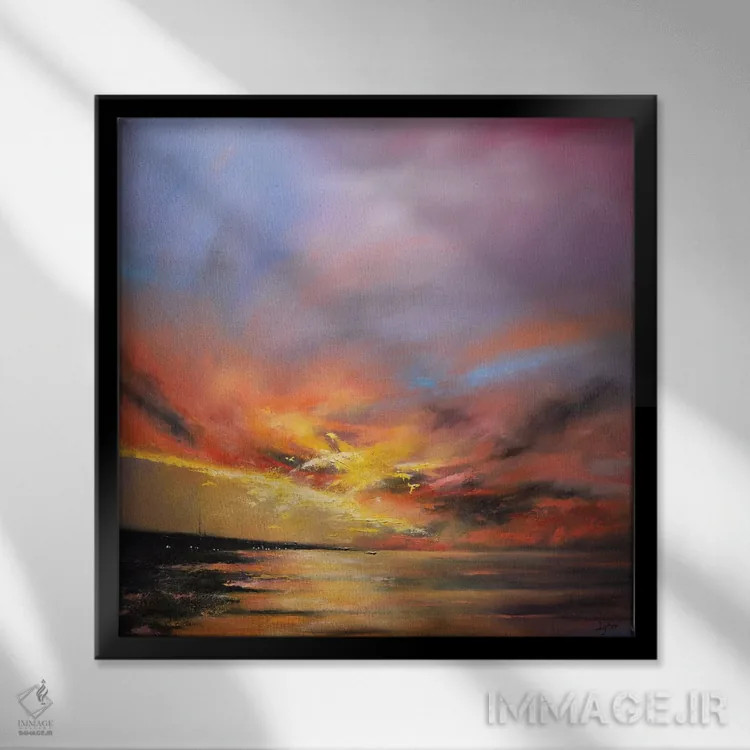 تابلو اگر گرگ و میش نبود اثر کریستوفر لیتر - نمای قابدار مشکی