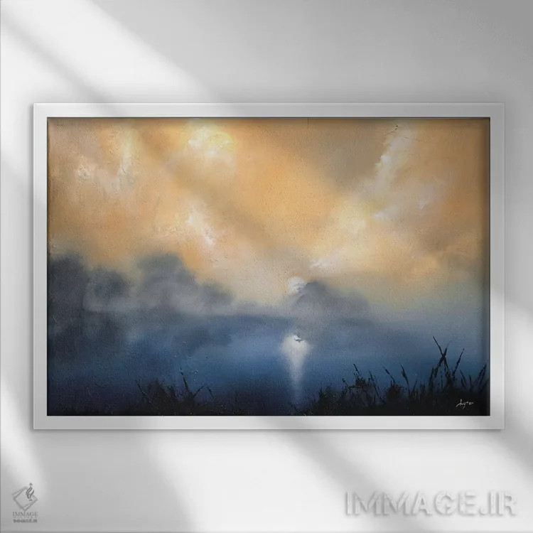 تابلو آرام و بیصدا اثر کریستوفر لیتر - نمای قابدار سفید