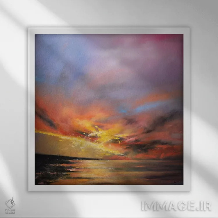 تابلو اگر گرگ و میش نبود اثر کریستوفر لیتر - نمای قابدار سفید