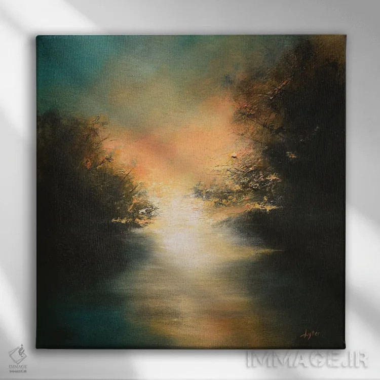 تابلو جایی پشتِ صبح اثر کریستوفر لیتر - نمای روبهرو روی دیوار
