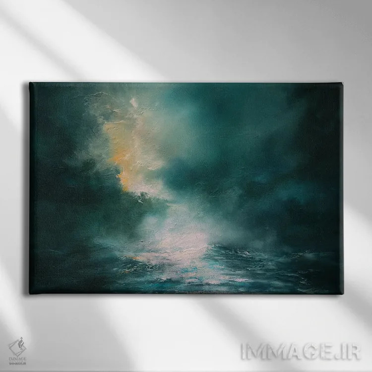 تابلو بر دریایی چنین لبریز اثر کریستوفر لیتر - نمای روبهرو روی دیوار