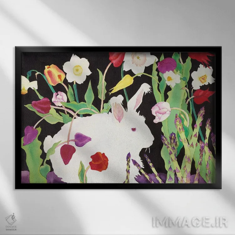 تابلو فیبی با مارچوبه اثر کاریسا لومینس - نمای قابدار مشکی