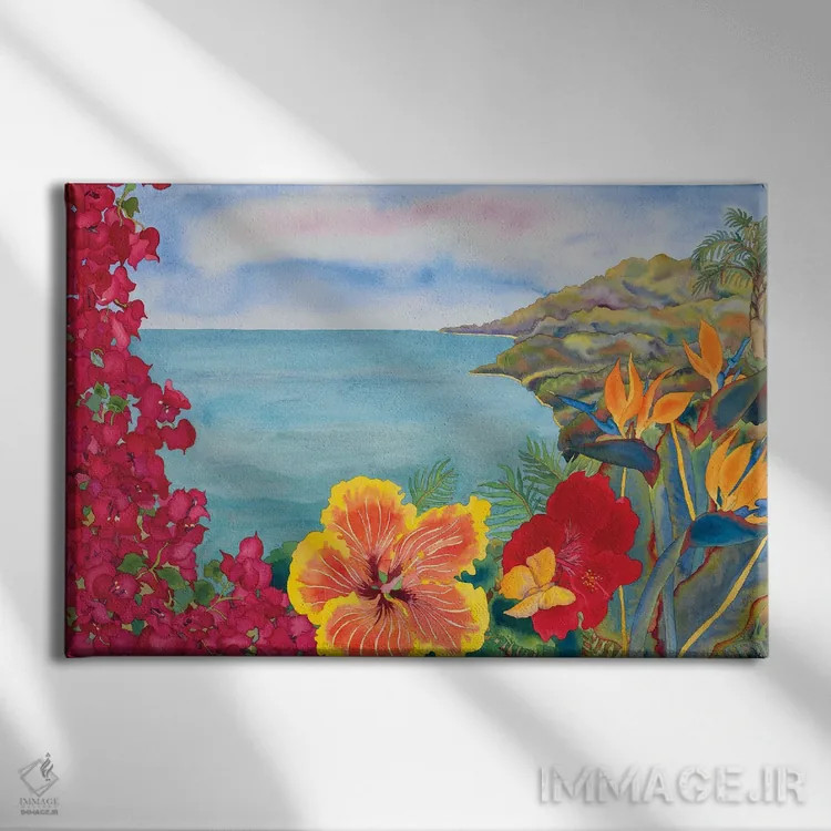 تابلو این زمین نیکو اثر کاریسا لومینس - نمای روبهرو روی دیوار