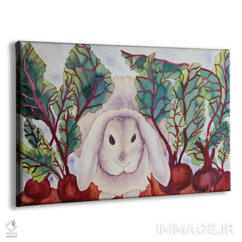 تابلو خرگوش با چغندرها اثر کاریسا لومینس - نمای پرسپکتیو محصول