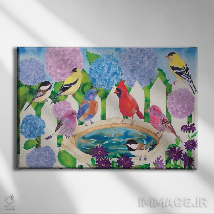 تابلو آبگیر اثر کاریسا لومینس - نمای روبهرو روی دیوار