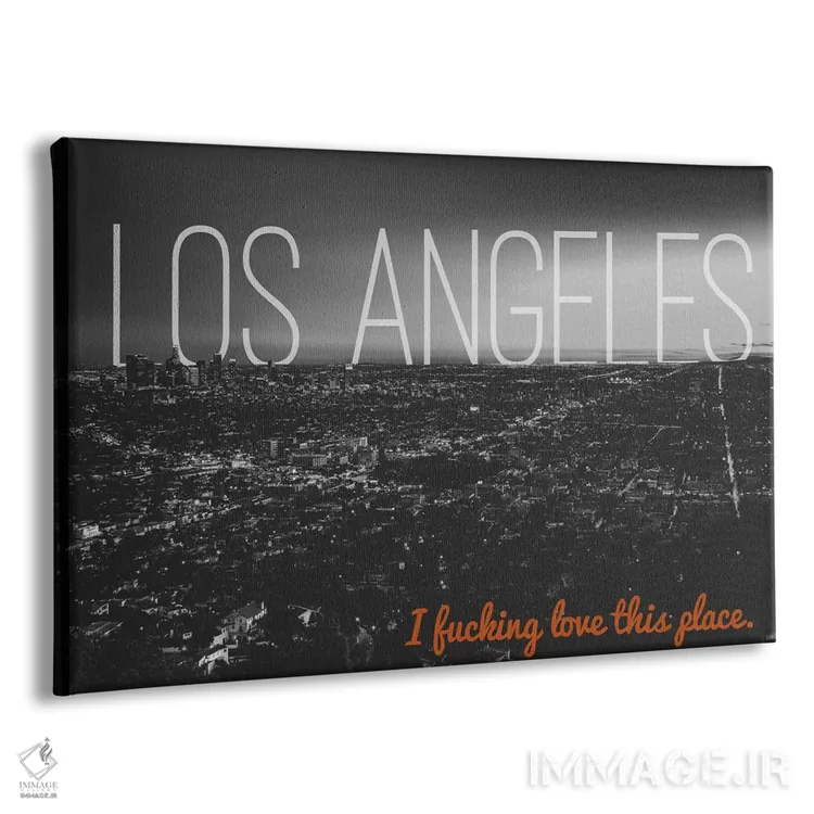 تابلو عشق لسآنجلس (سیاه و سفید) اثر فایو بای فایو کالکتیو - نمای پرسپکتیو محصول