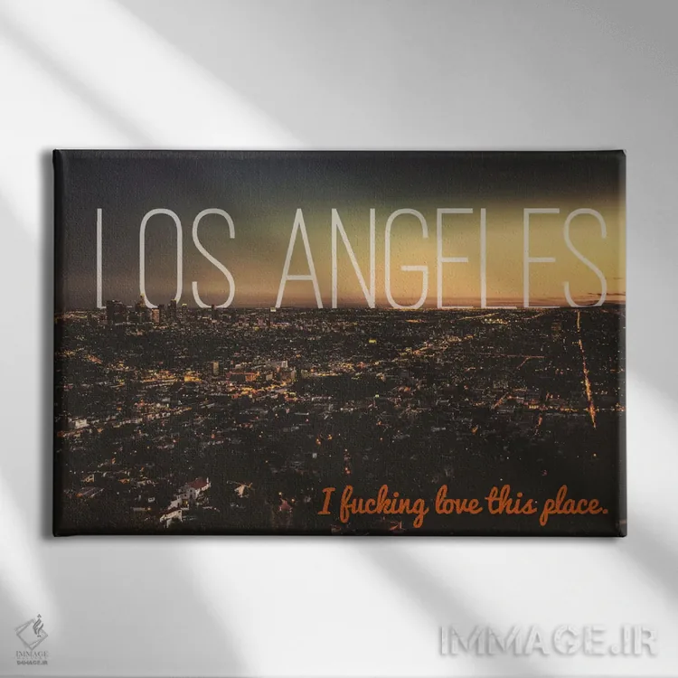 تابلو عشق لسآنجلس اثر فایو بای فایو کالکتیو - نمای روبهرو روی دیوار