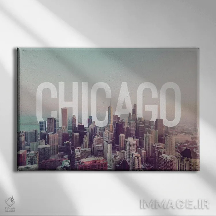تابلو شیکاگو اثر فایو بای فایو کالکتیو - نمای روبهرو روی دیوار