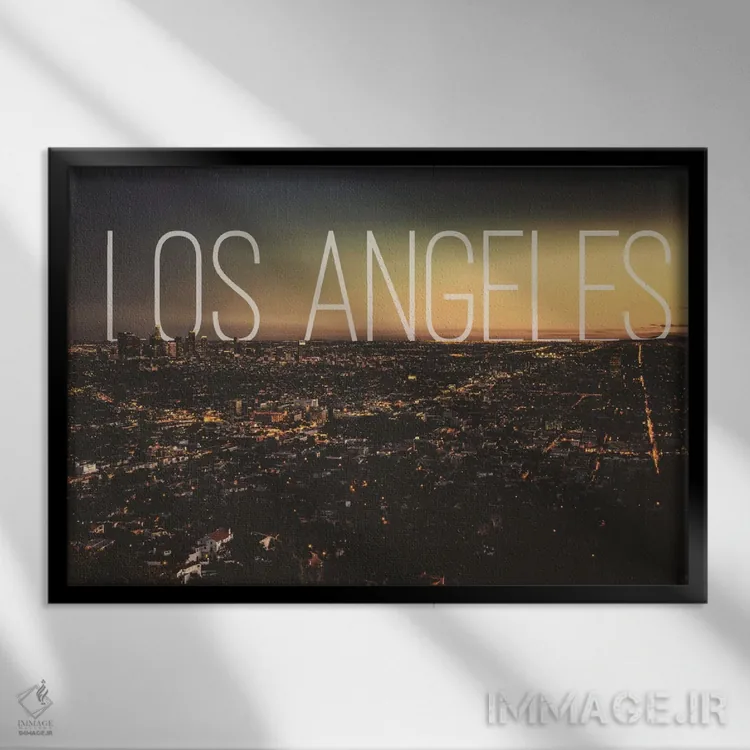 تابلو لسآنجلس اثر فایو بای فایو کالکتیو - نمای قابدار مشکی