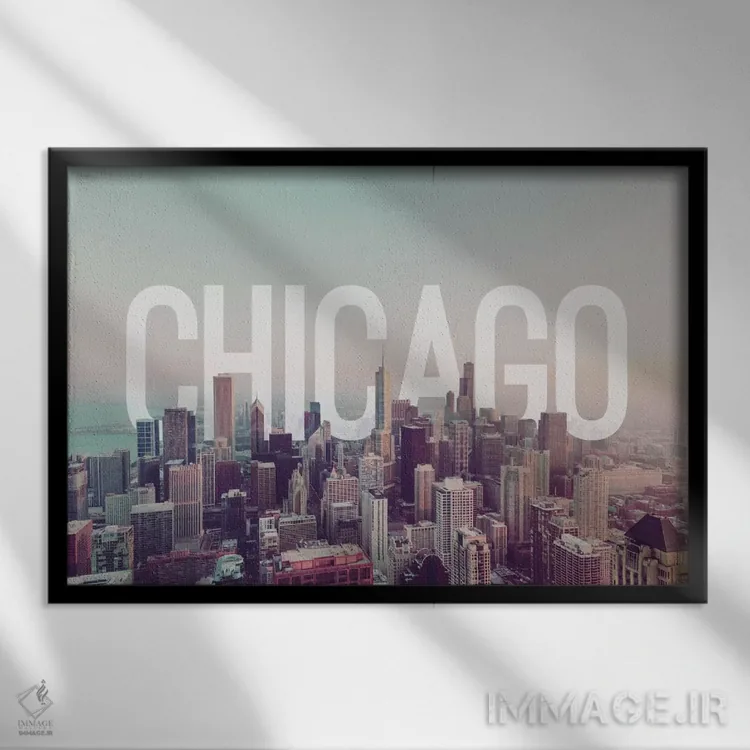 تابلو شیکاگو اثر فایو بای فایو کالکتیو - نمای قابدار مشکی