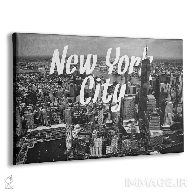 تابلو نیویورک (سیاه و سفید) اثر فایو بای فایو کالکتیو - نمای پرسپکتیو محصول