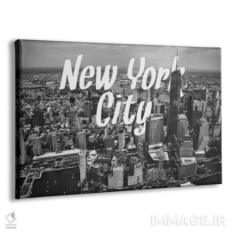 تابلو نیویورک (سیاه و سفید) اثر فایو بای فایو کالکتیو - نمای پرسپکتیو محصول
