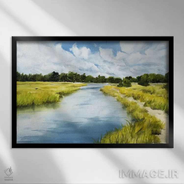 تابلو نقطهٔ Pleasure House (مکانی در ویرجینیا بیچ) اثر کولمن سنکال - نمای قابدار مشکی