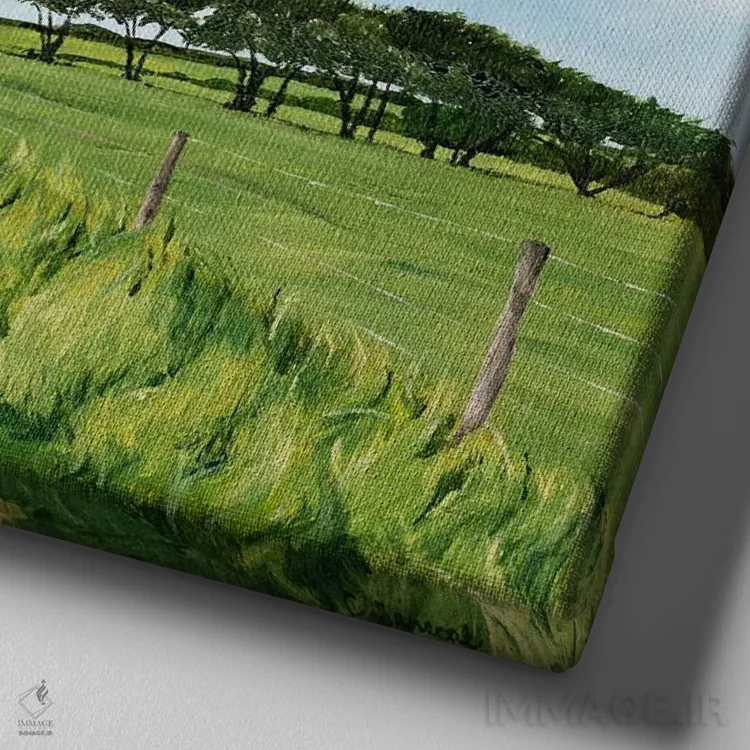 تابلو بازگشت به خانه اثر کولمن سنکال - نمای نزدیک بافت بوم