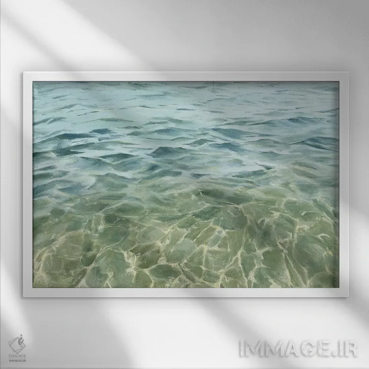 تابلو زمینگیر / ریشهدار اثر کولمن سنکال - نمای قابدار سفید